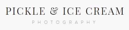 Pickle and Ice Cream Photography logo - full colour