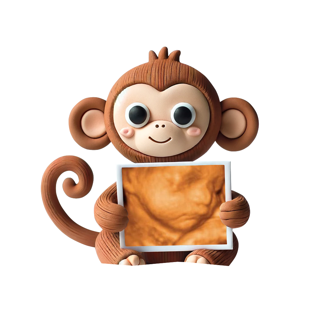 4D Baby Scan with Cheeky Monkey