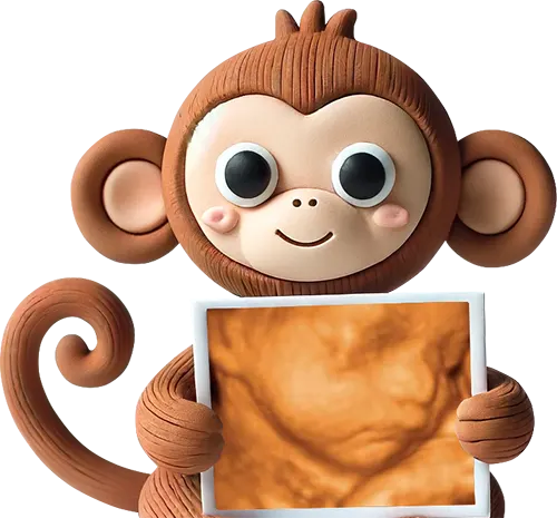 4D Cheeky Monkey Scan