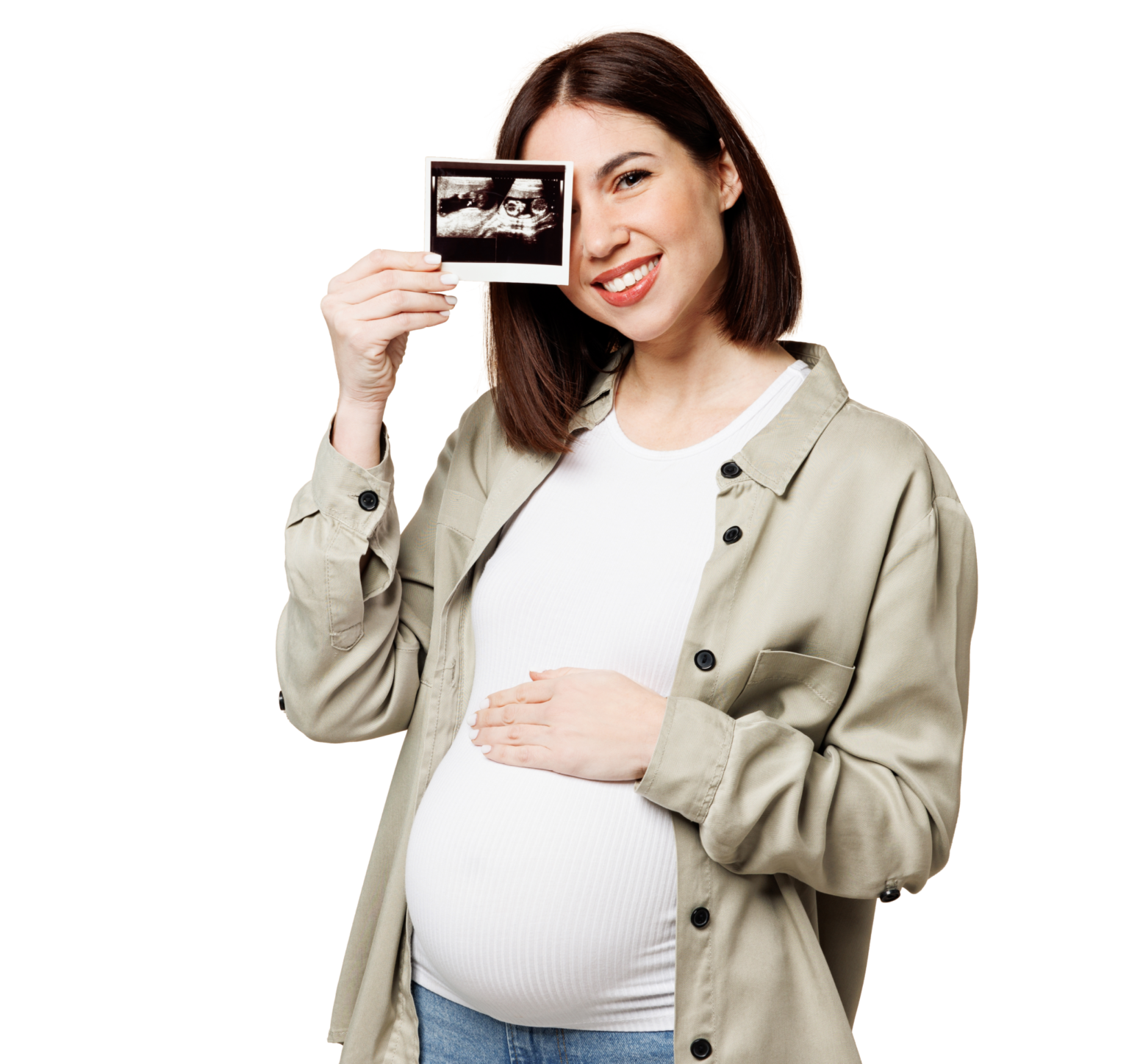 Pregnant Lady with Baby Scan